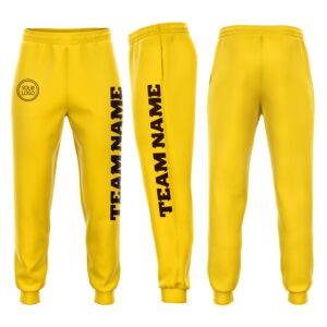 Custom Gold Brown Fleece Jogger Sweatpants